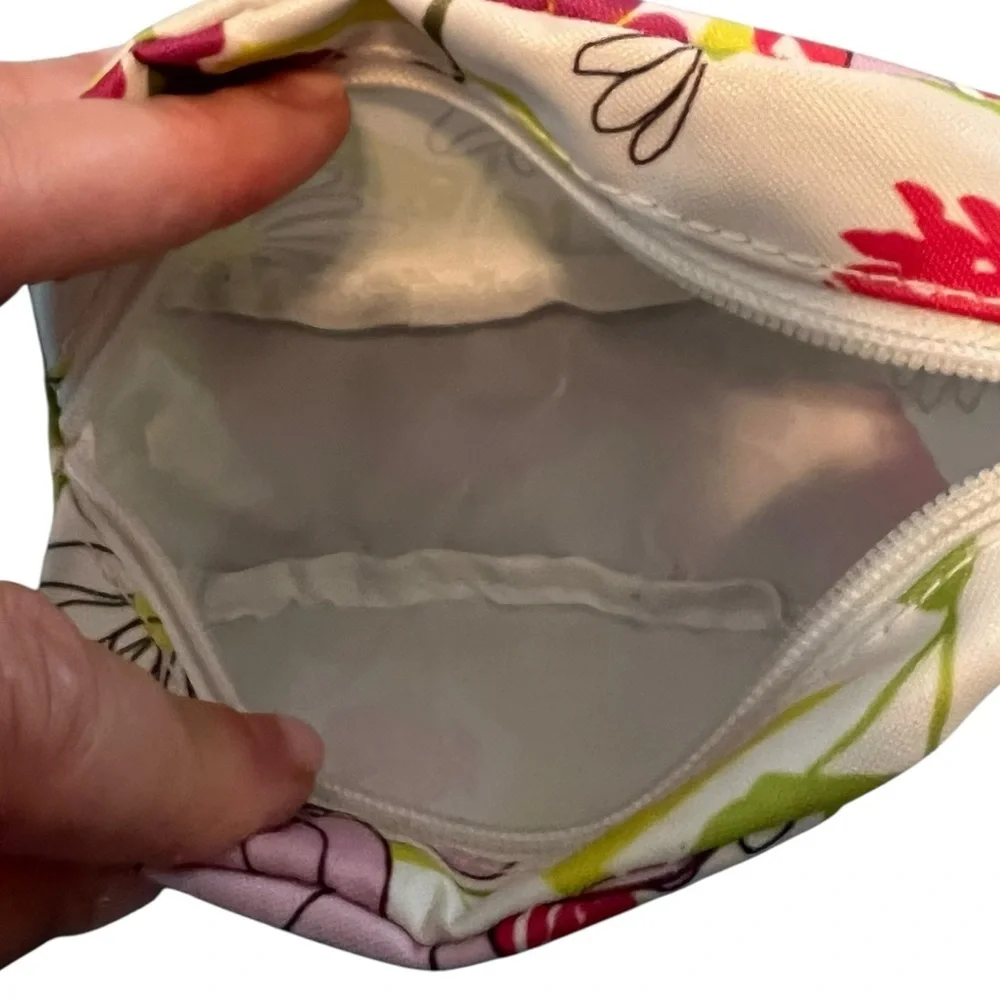 Clinique Floral Print Bag Red Yellow Green